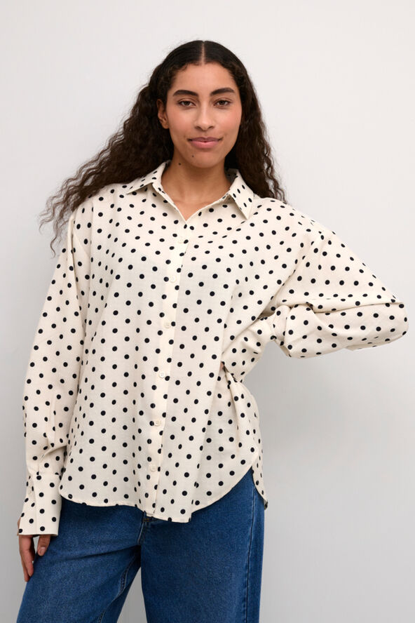 Kaffe KAoscarna Shirt Chalk/black dot