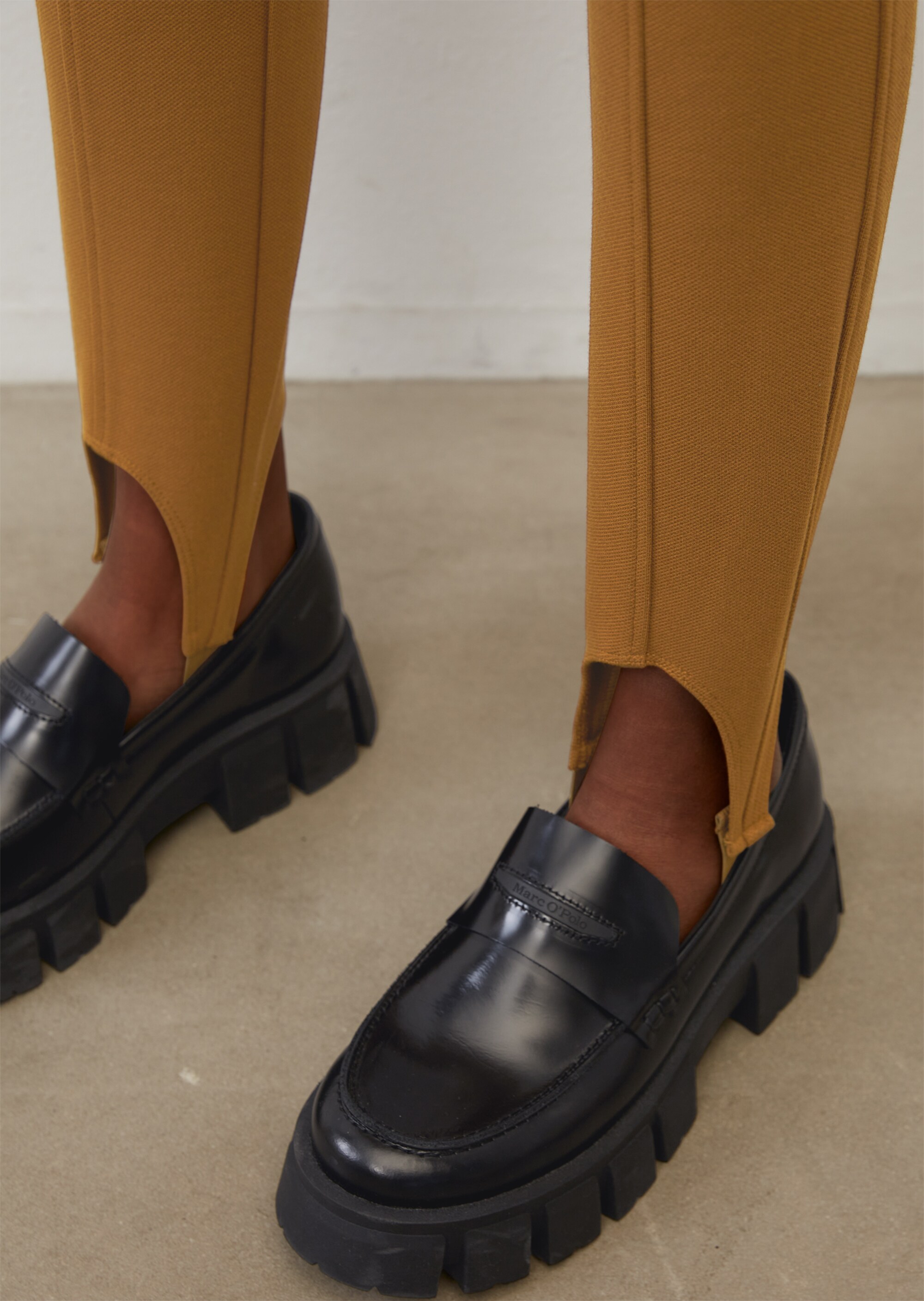 Steg-Leggings aus Stretch-Piqué