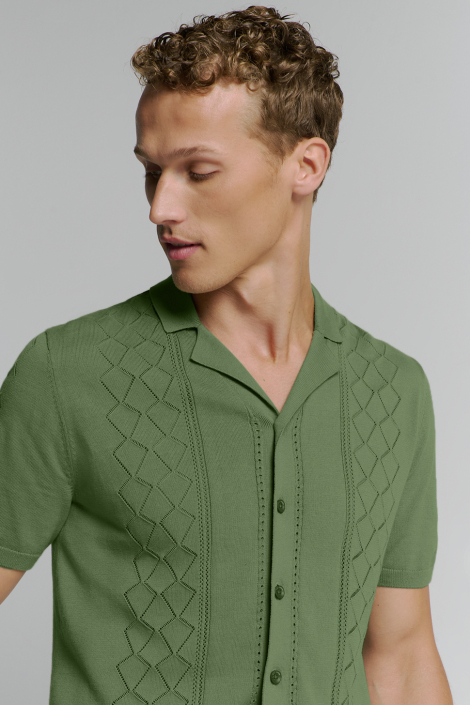 NO-EXCESS groene heren polo