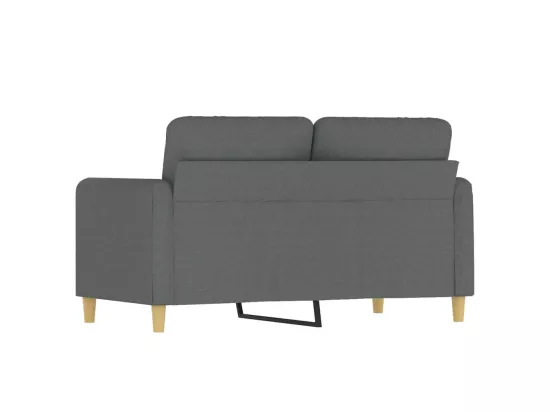 Canapé à 2 places Gris foncé 120 cm Tissu