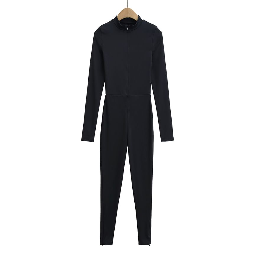 Asiris - Lange mouwen effen jumpsuit
