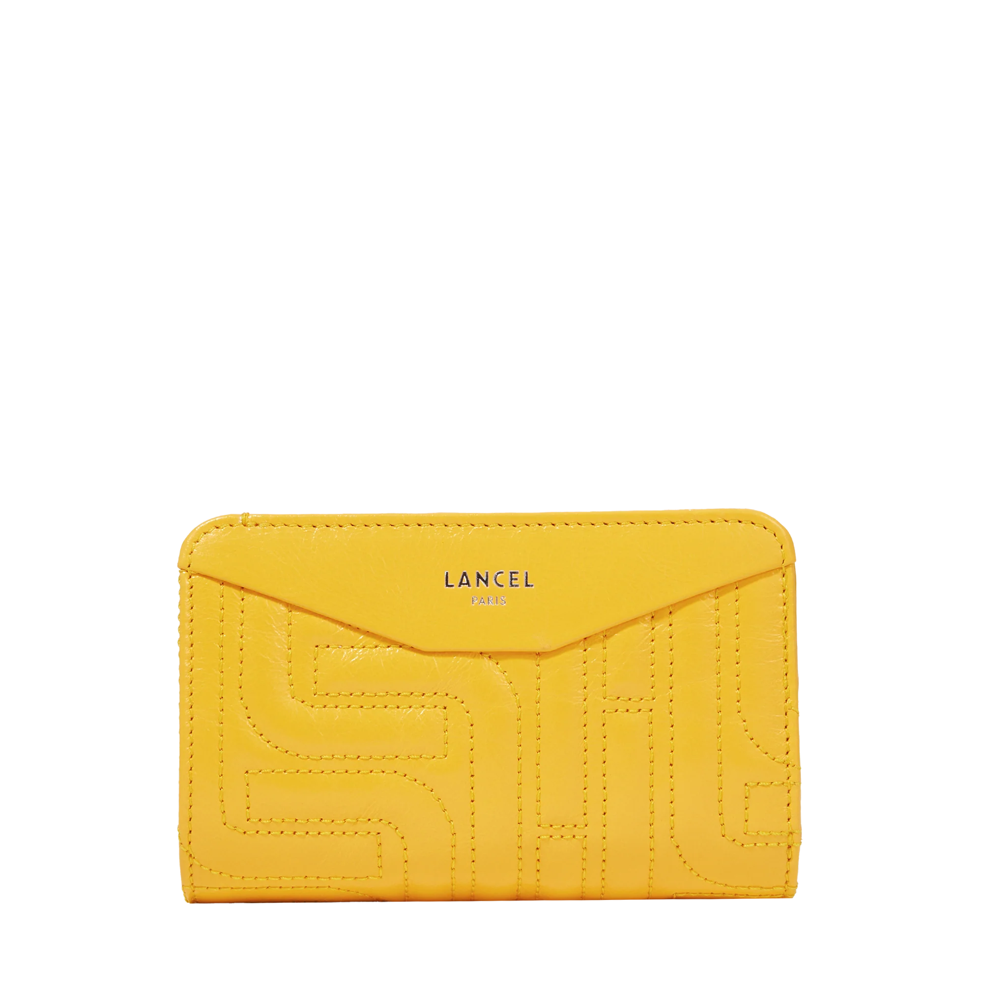 Rectangular zipped compact wallet Midi-Minuit de Lancel-Mangue