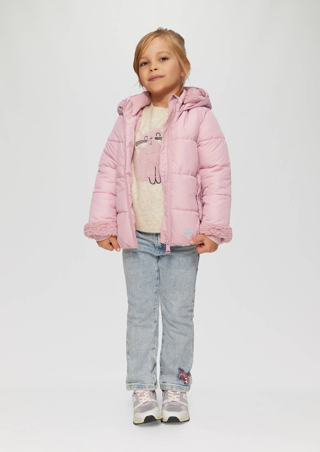 s.Oliver gewatteerde winterjas roze