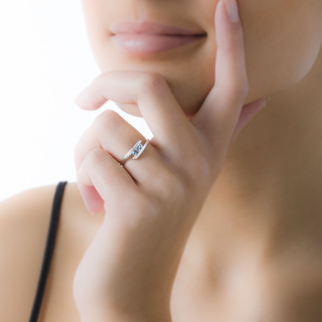 Bague Sally Or Blanc Topaze