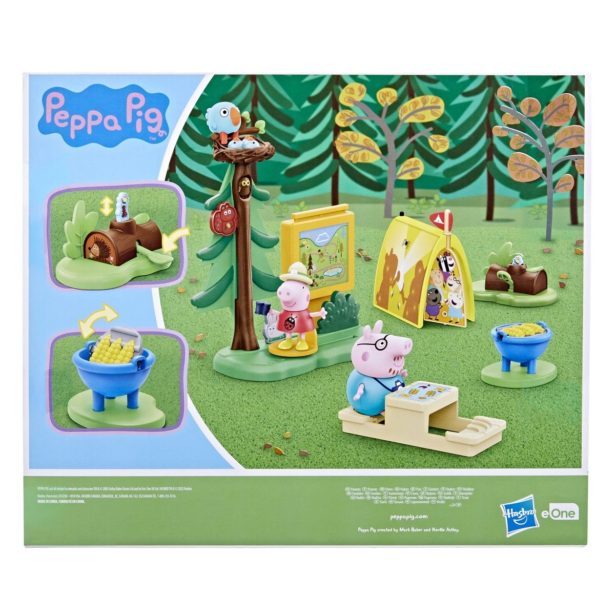 Coffret Peppa et Papa Pig - camping en forêt