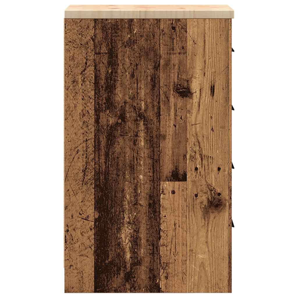 vidaXL Garagekast antiek hout 30x51x85 cm