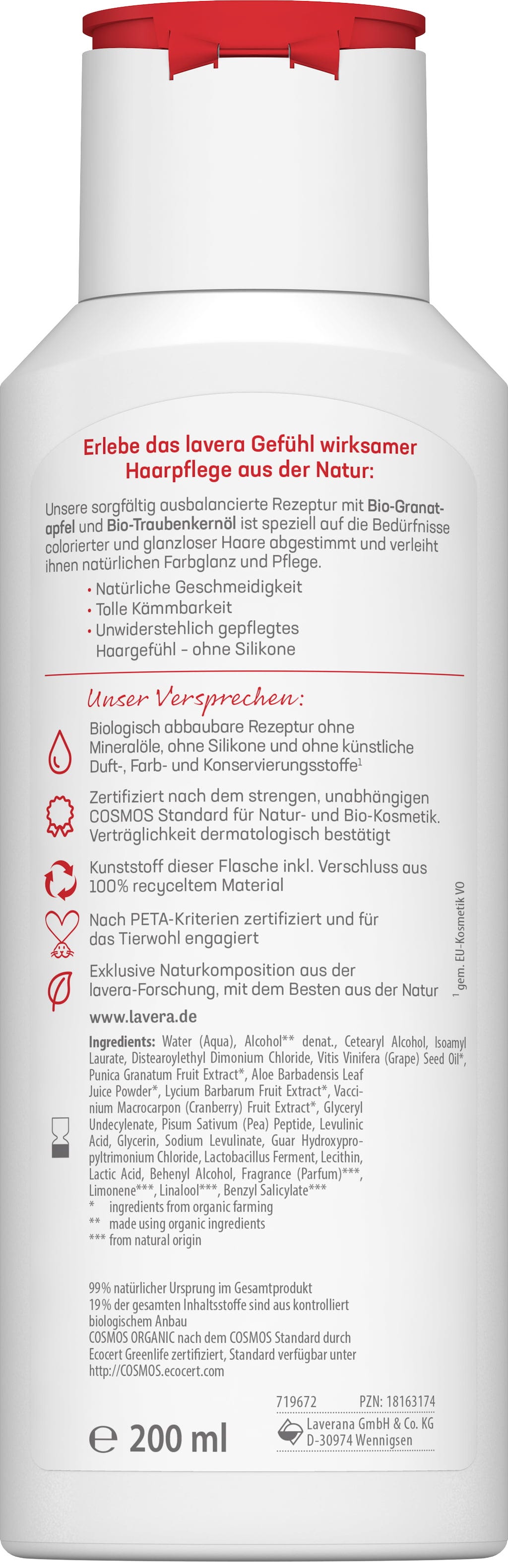 lavera  Pflegespülung Farbglanz & Pflege, 200 ml