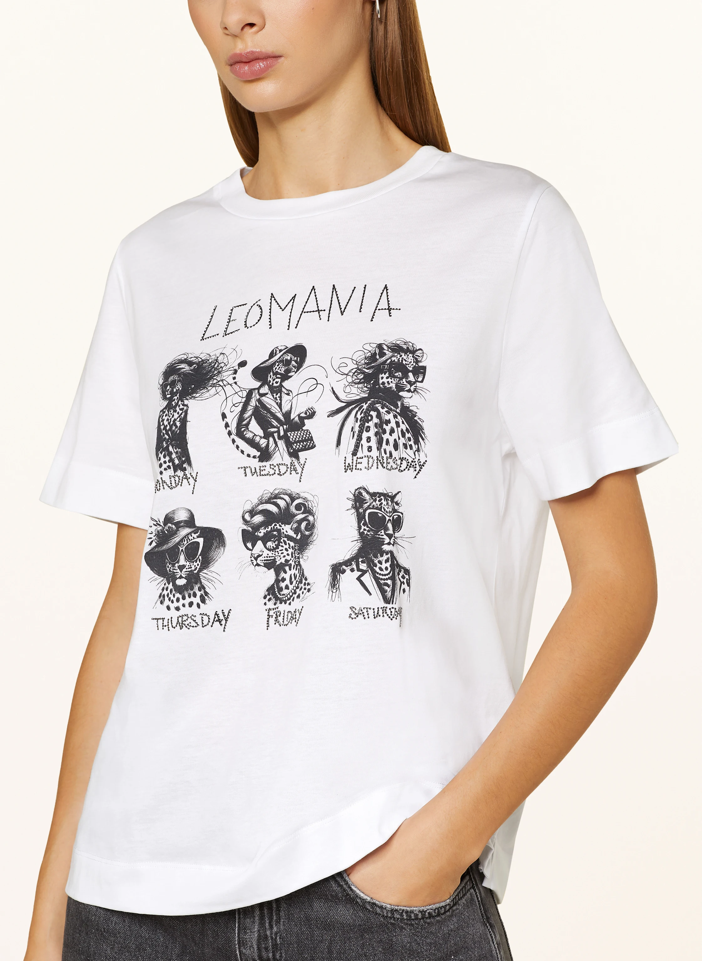 Rich & Royal T-Shirt mit Schmucksteinen