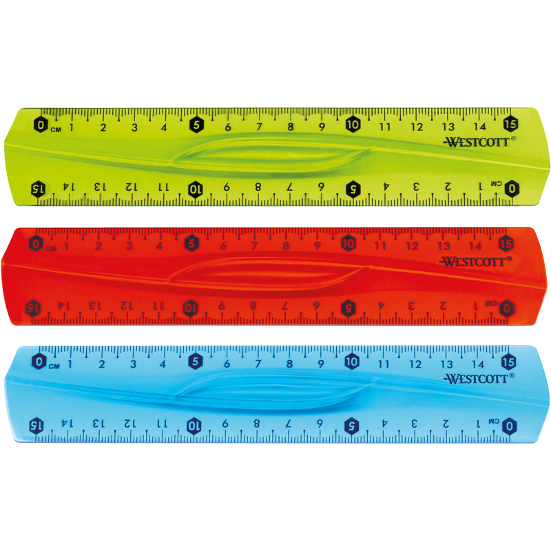 Westcott Massstab E-1022000, flexibel, assortiert, 1 Stück, 15 cm