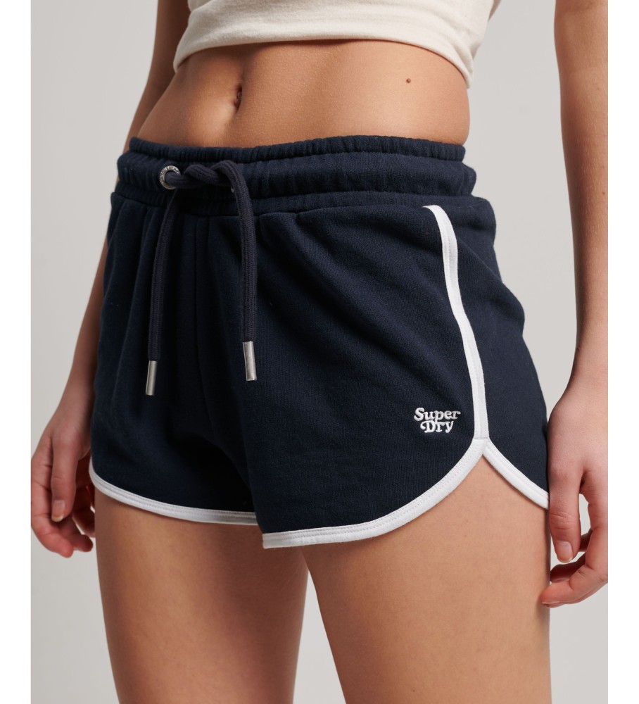 Calções de malha Superdry Vintage Logo Racer azul-marinho