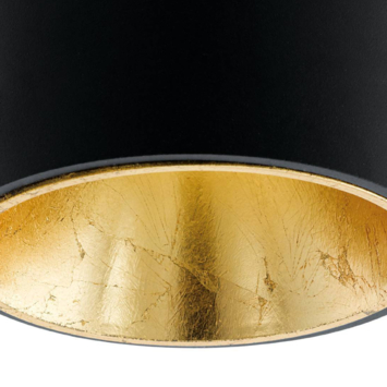 Eglo plafondlamp Polasso zwart/goud