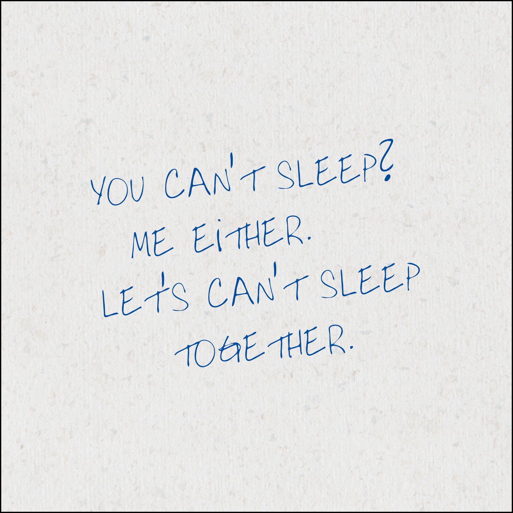 Postkarte 'You can‘t sleep? Me either.' günstig bestellen