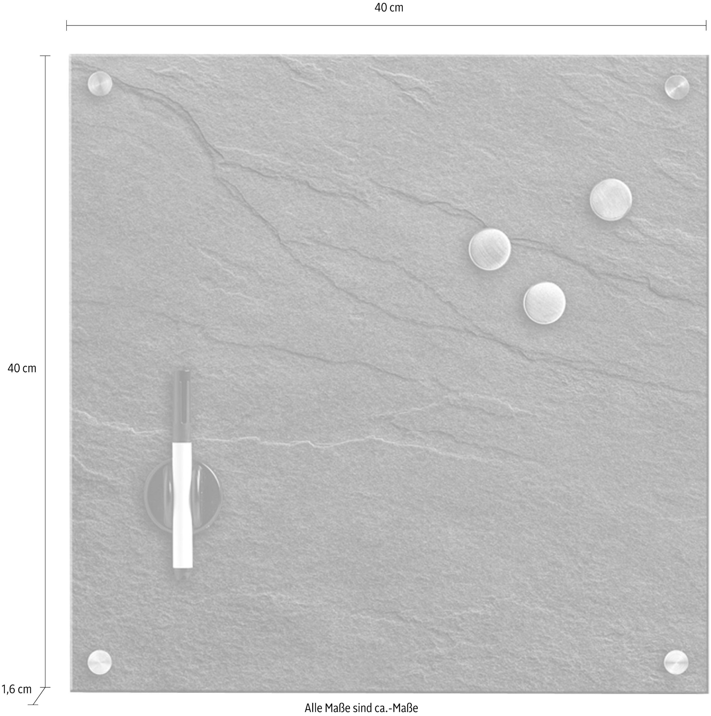 Zeller Present Magnettafel »Schiefer« Glas