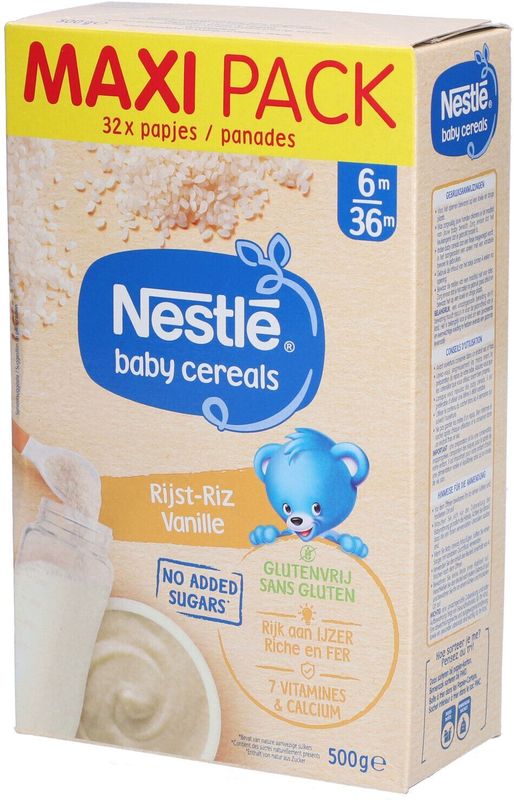 Nestle - Baby Cereals - Rijst-Vanille - Glutenvrij - 500g