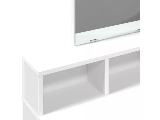 Coiffeuse avec miroir blanc 80x41x144,5 cm