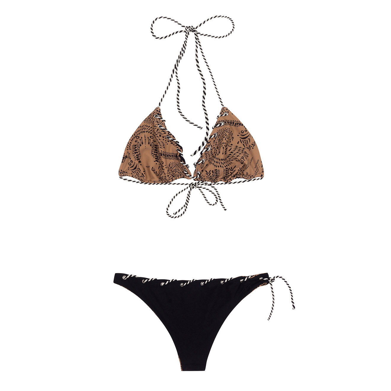 Wild Maillot de bain 2 pièces Lemonade moka/noir