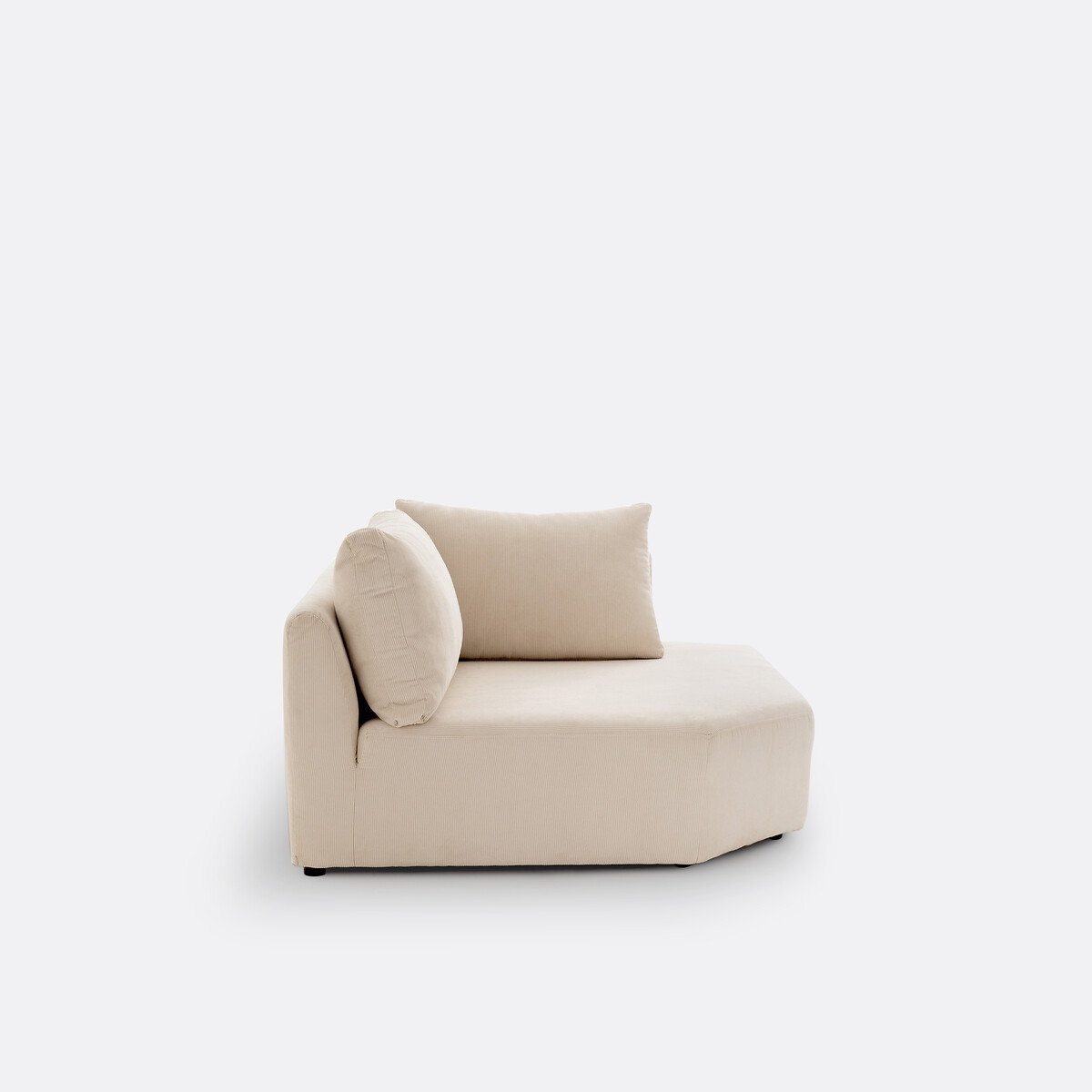 LA REDOUTE INTERIEURS<br>Sofá modular de canto em veludo cotelê, Monica