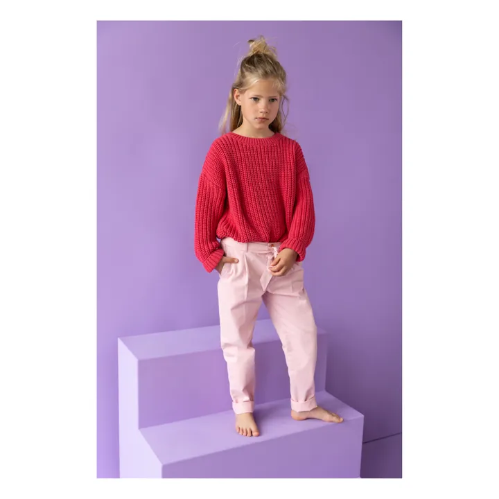 Yuki Pull Chunky Coton Bio | Rouge