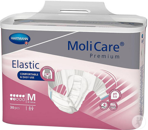 Molicare Premium Elastic Slip 7 Gouttes Taille M Incontinence Sévère 30 Pièces