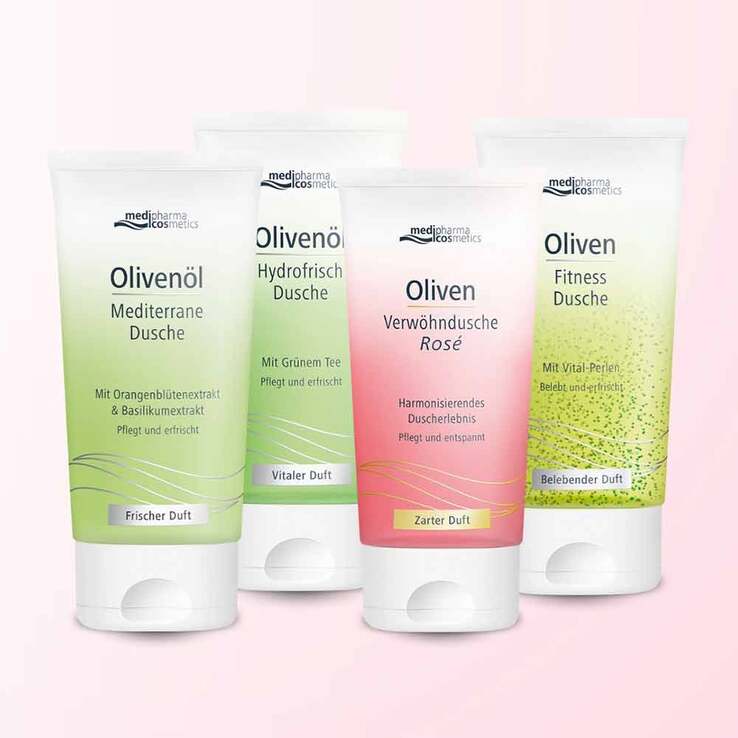 Oliven Verwöhndusche Rose, 150 ml