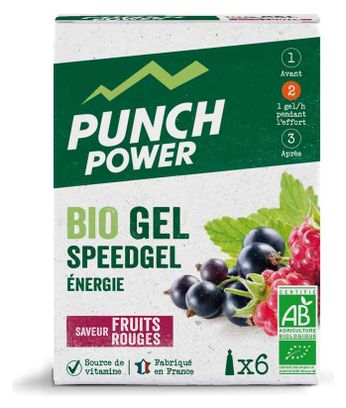 Punch Power Bio Gel SPEEDGEL - Fruits rouges - Lot de 6