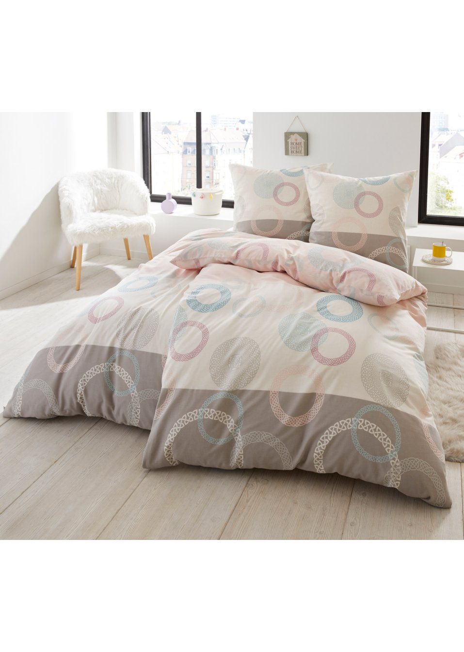 Parure de lit motif cercles