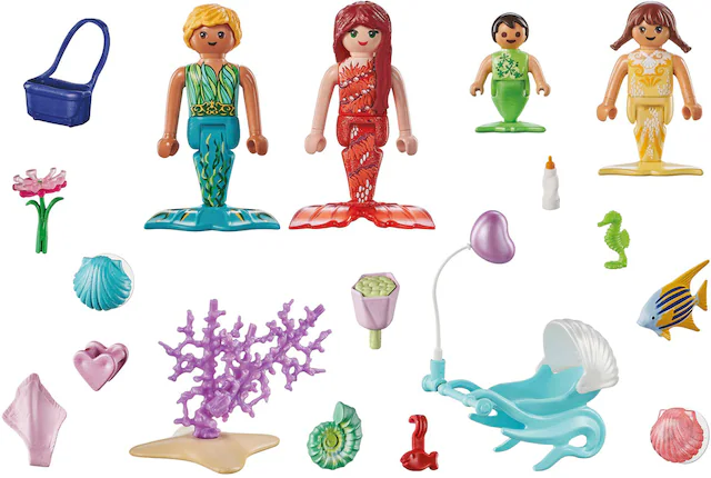 Playmobil® Konstruktions-Spielset »Ausflug der Meerjungfrauenfamilie (71469), Princess Magic« teilweise aus recyceltem Material; Made in Europe