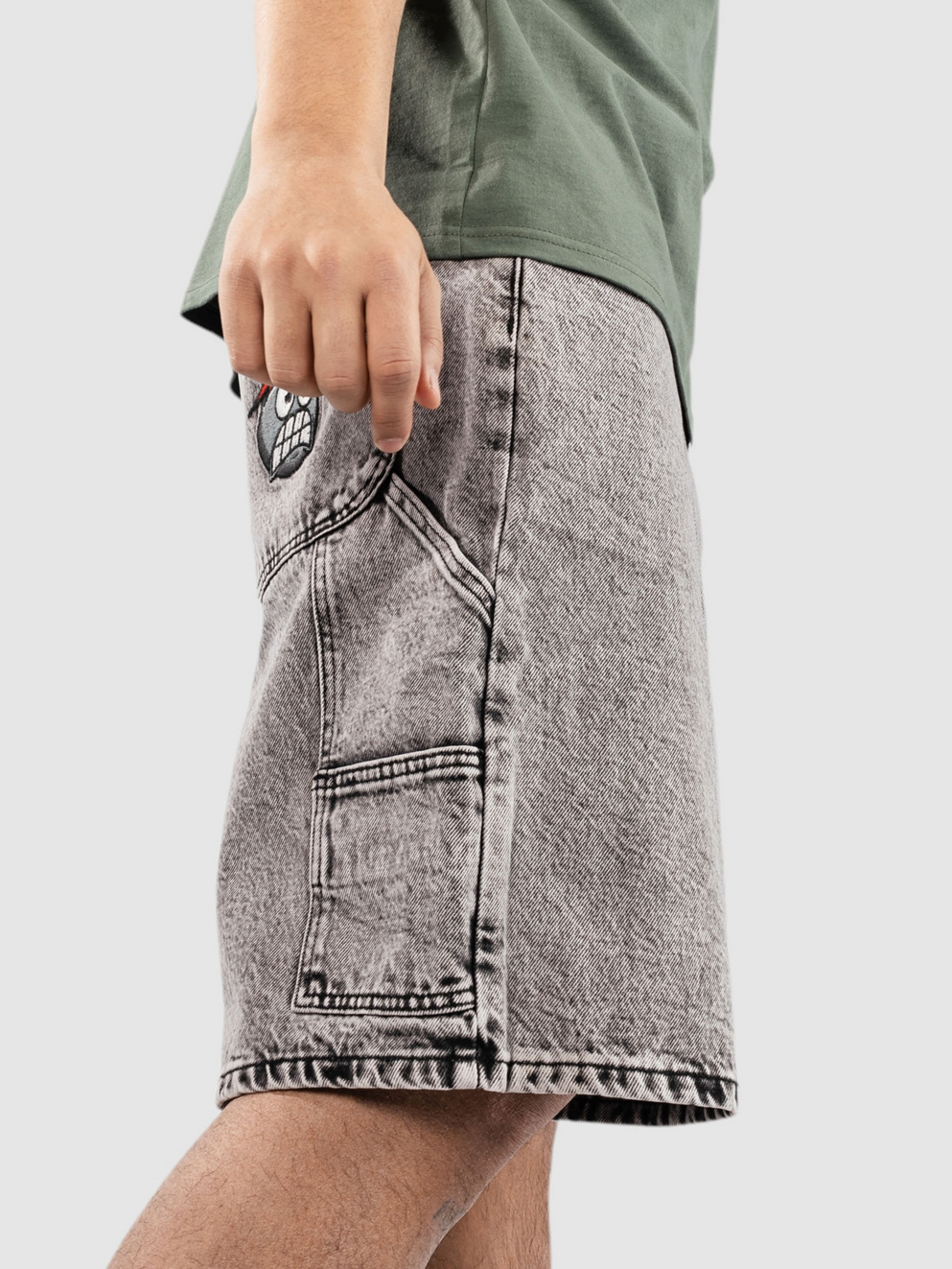 Adam Bomb Utility Jean Shorts black denim