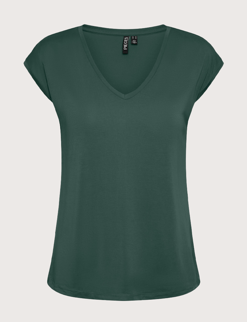 PIECES T-SHIRT FEMME BASIQUE KAMALA VERT
