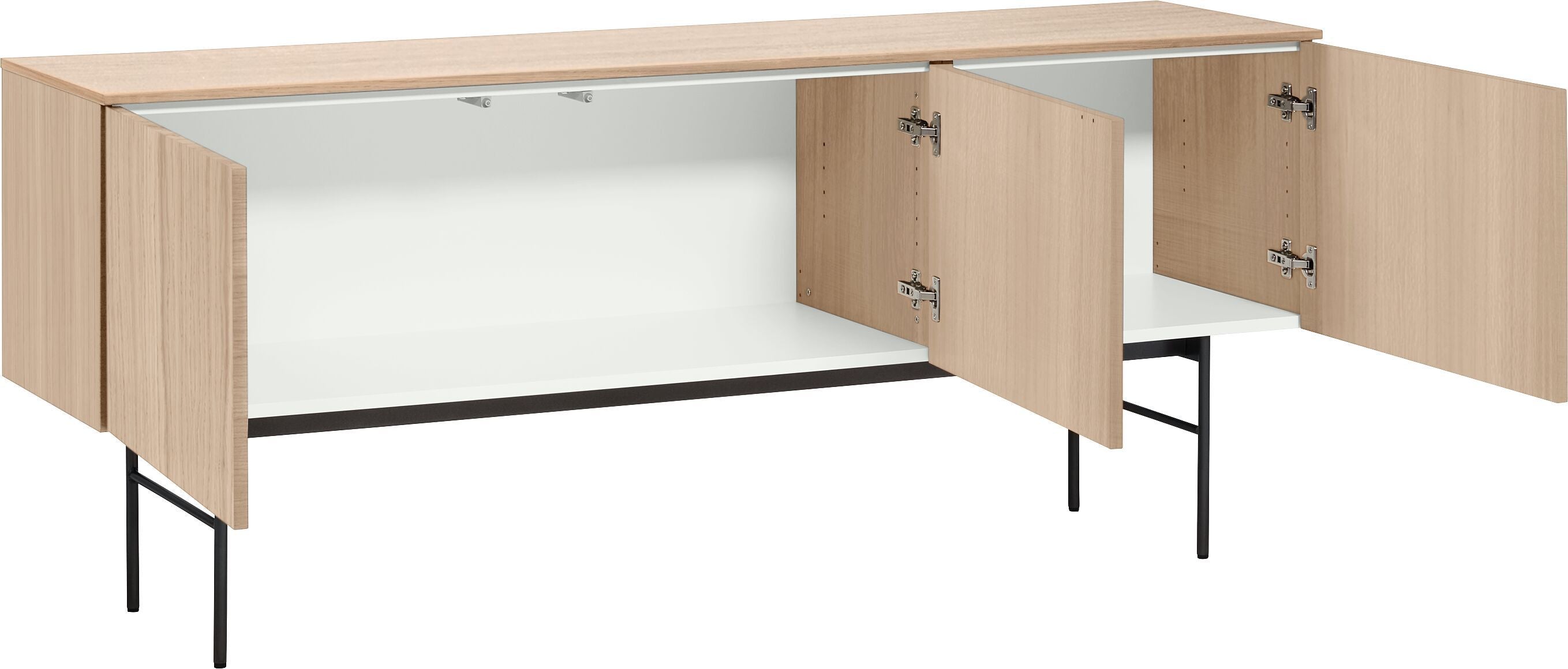 TILL Lowboard - Eiche hell / B: 168.0 cm x T: 41.0 cm x H: 68.0 cm