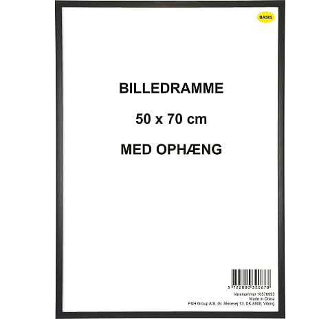 Ramme i sort - 50x70 cm