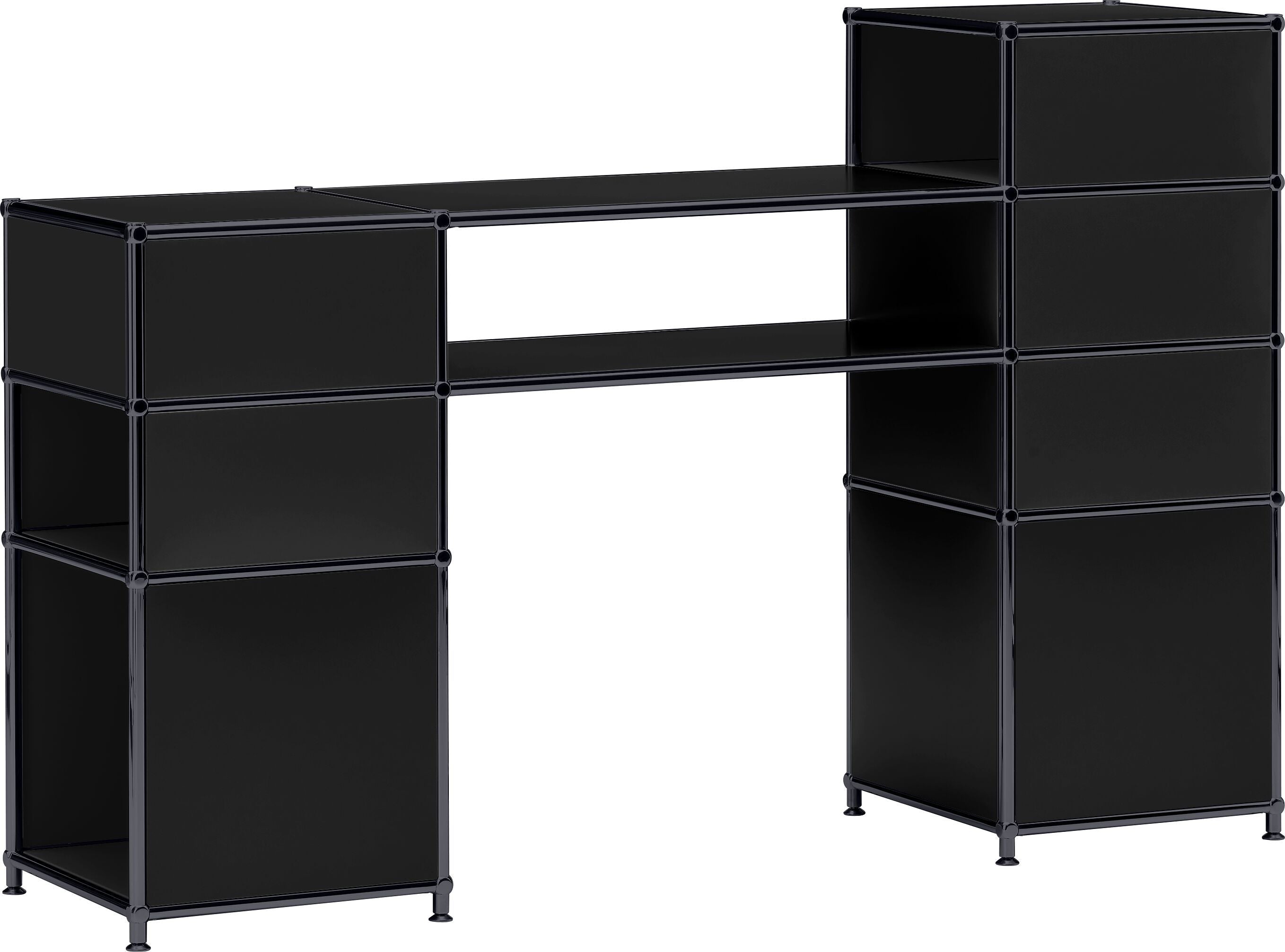 FLEXCUBE Schreibtisch - Schwarz / B: 152.0 cm x T: 40.0 cm x H: 100.0 cm