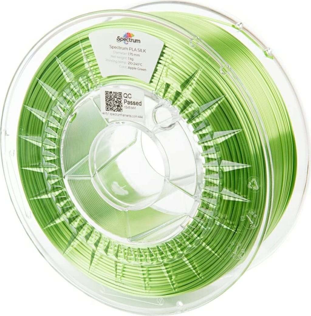 Spectrum  SILK PLA Apple Green, 1,75 mm / 1000 g    PLA-Filament mit Silk-Effekt