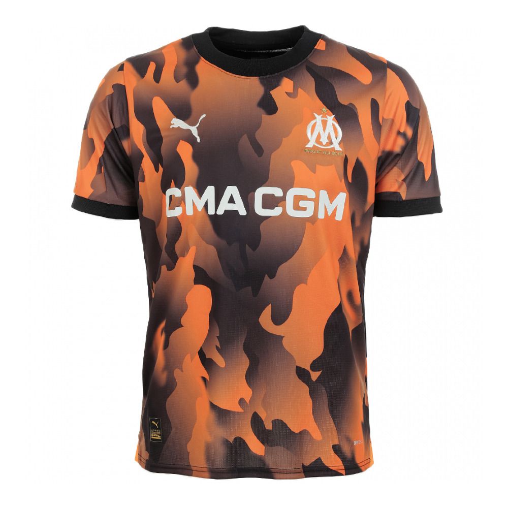 Puma OM 3RD - Maillot Homme puma black/flat dark gray/rickie orange