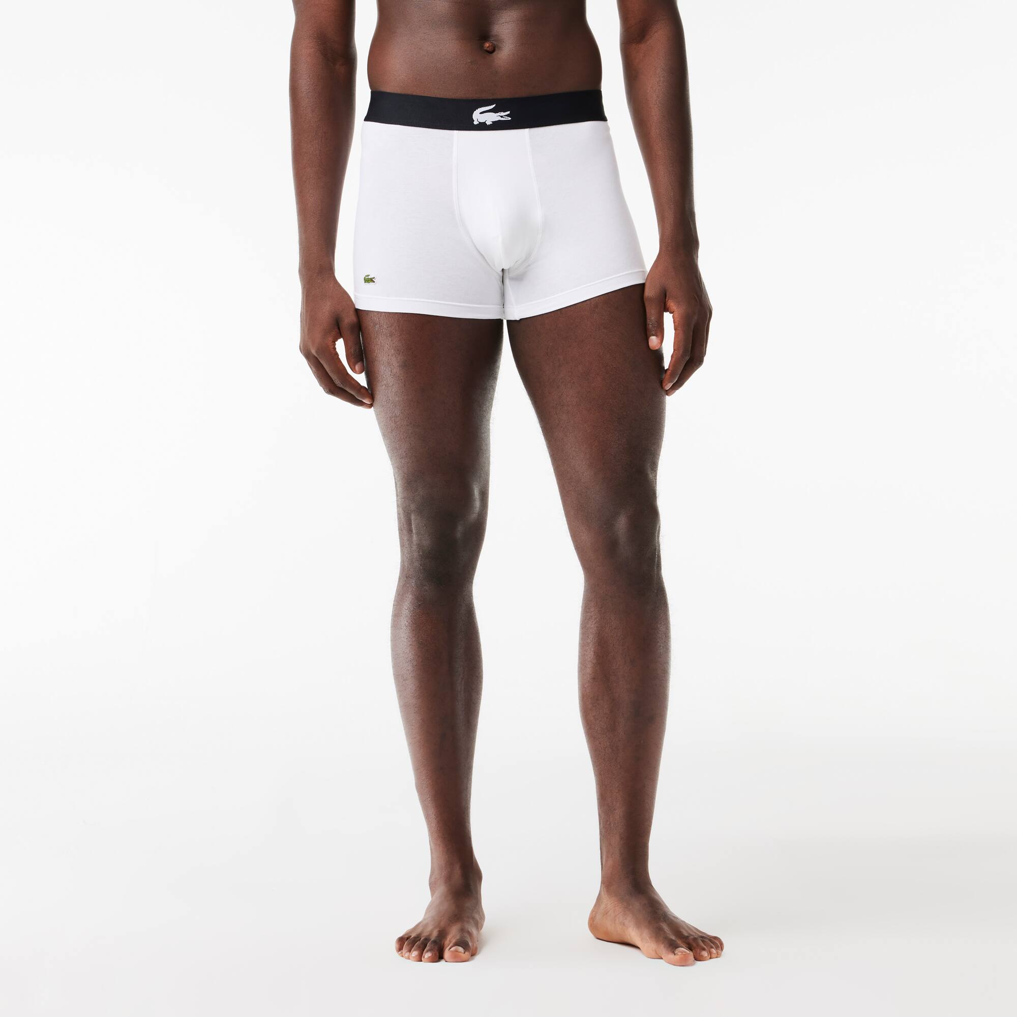 Trunks aus Baumwolljersey mit Stretch im 3er-Pack Unterwasche - Schwarz - Lacoste - Herren