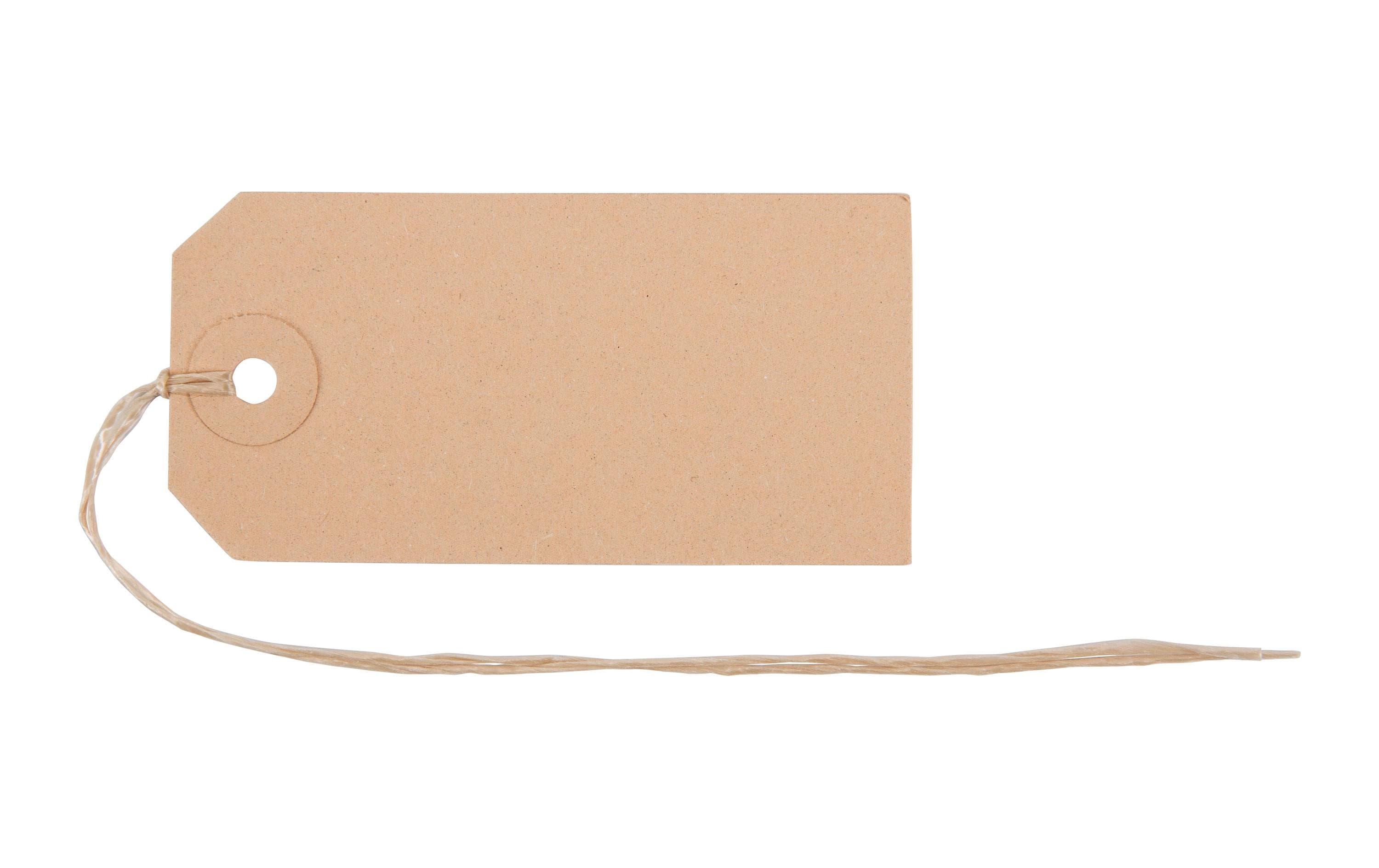Preisanhänger 4 x 8 cm, Braun, 50 StückAnhänge-Etiketten ohne Druck