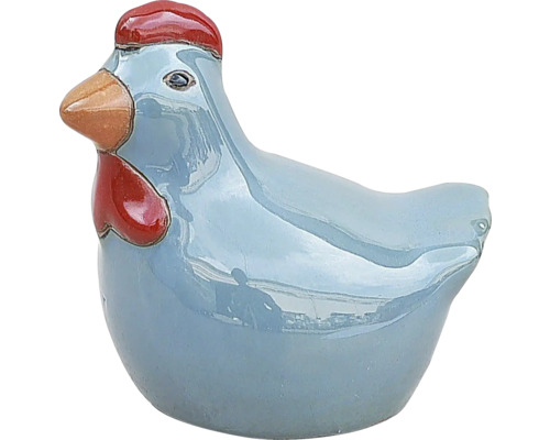 Decoratief beeldje Lafiora kip 10 cm blauw