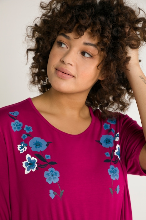 Bellieva-Kleid, Jersey, V-Ausschnitt, Halbarm, Quernaht