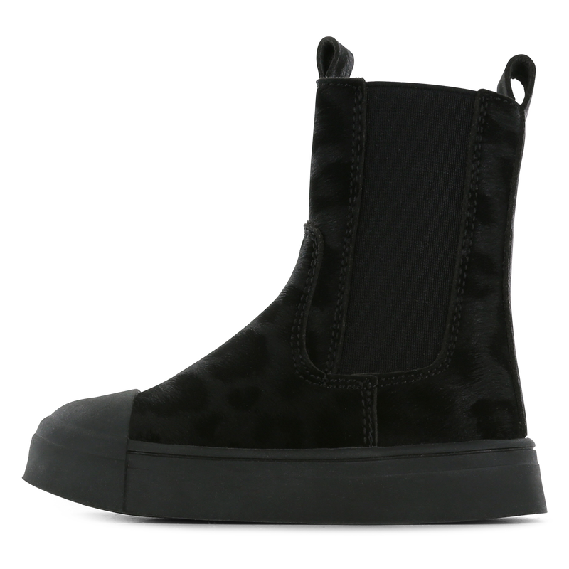 Shoesme zwarte chelseaboot met panterprint Microleer | Sale