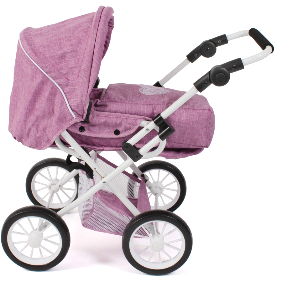 BAYER CHIC 2000 Kombi-Puppenwagen LENI Jeans pink