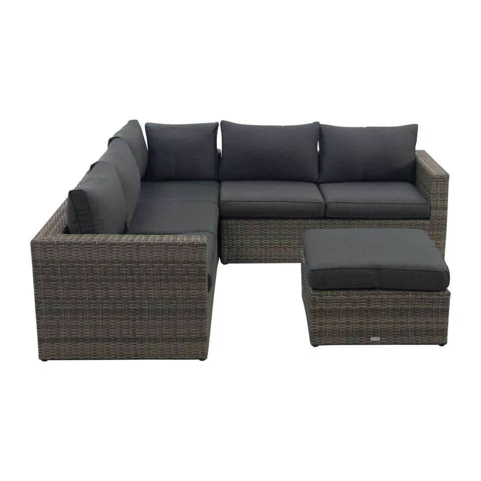 Orangebird loungeset - 4-delig - organic grey - reflex black