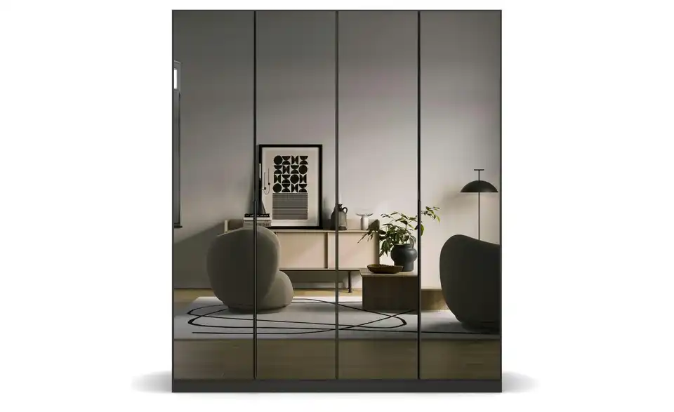 Drehtürenschrank Skyla Grau 181 cm