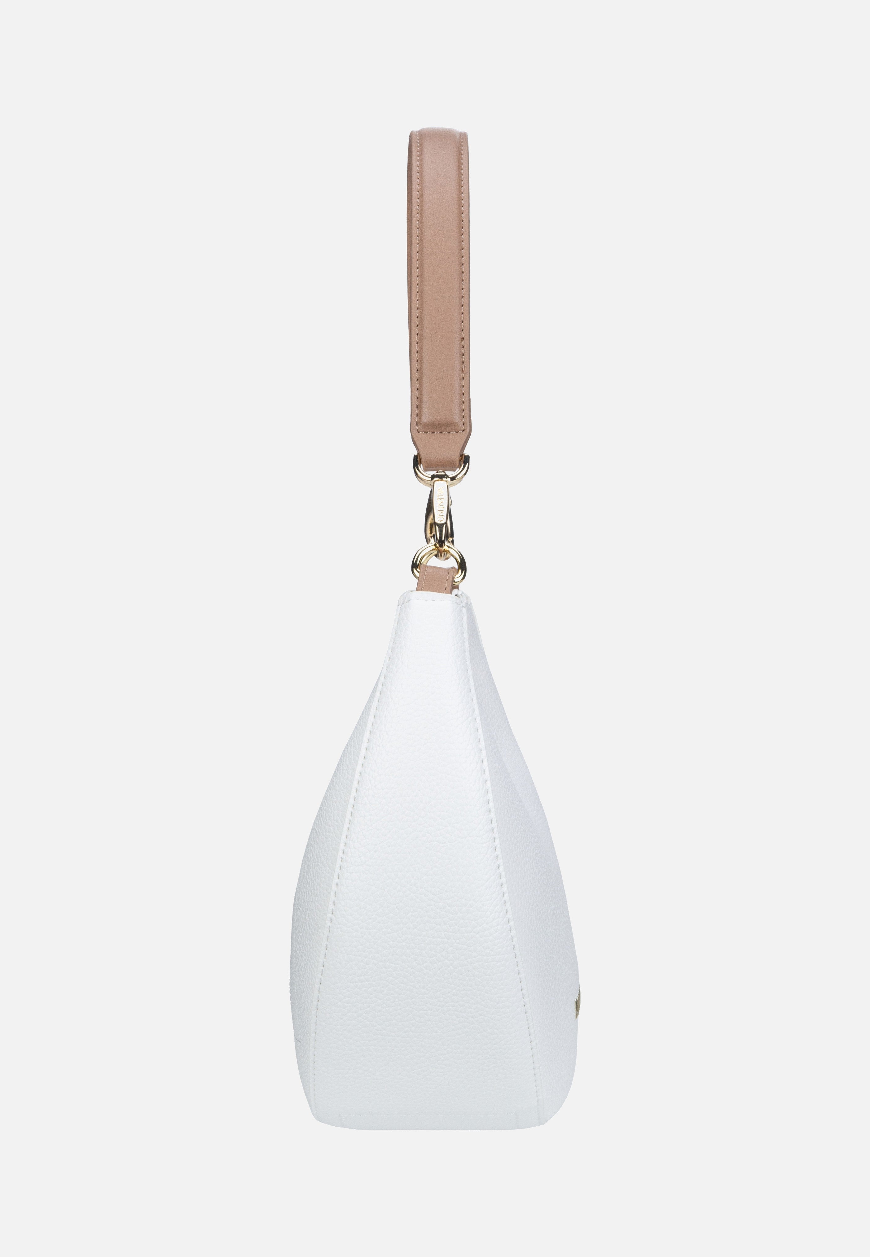 Alexia 808 Bianco/Cuoio - Hobo Bag