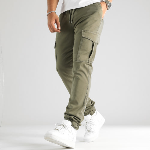 Lot De 2 Pantalons Cargo 2473 2714 Gris Anthracite Vert Kaki