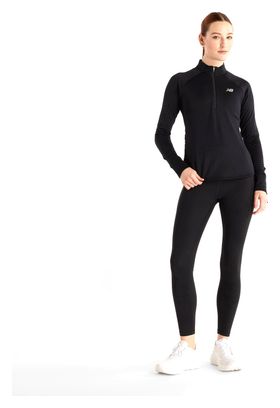 Haut thermique 1/2 zip New Balance Athletics Heat Grid Noir Femme