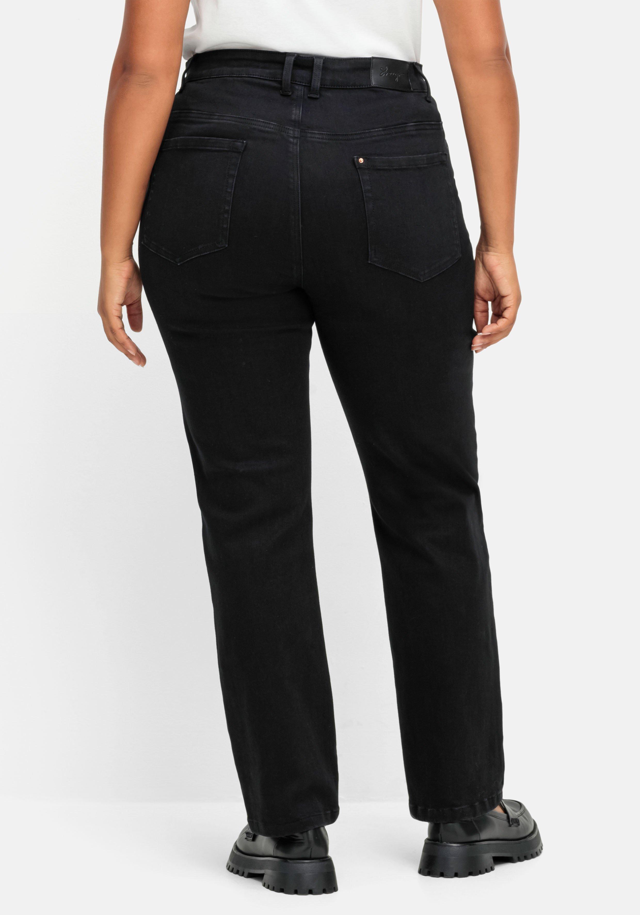 Gerade Stretch-Jeans mit Bodyforming-Effekt