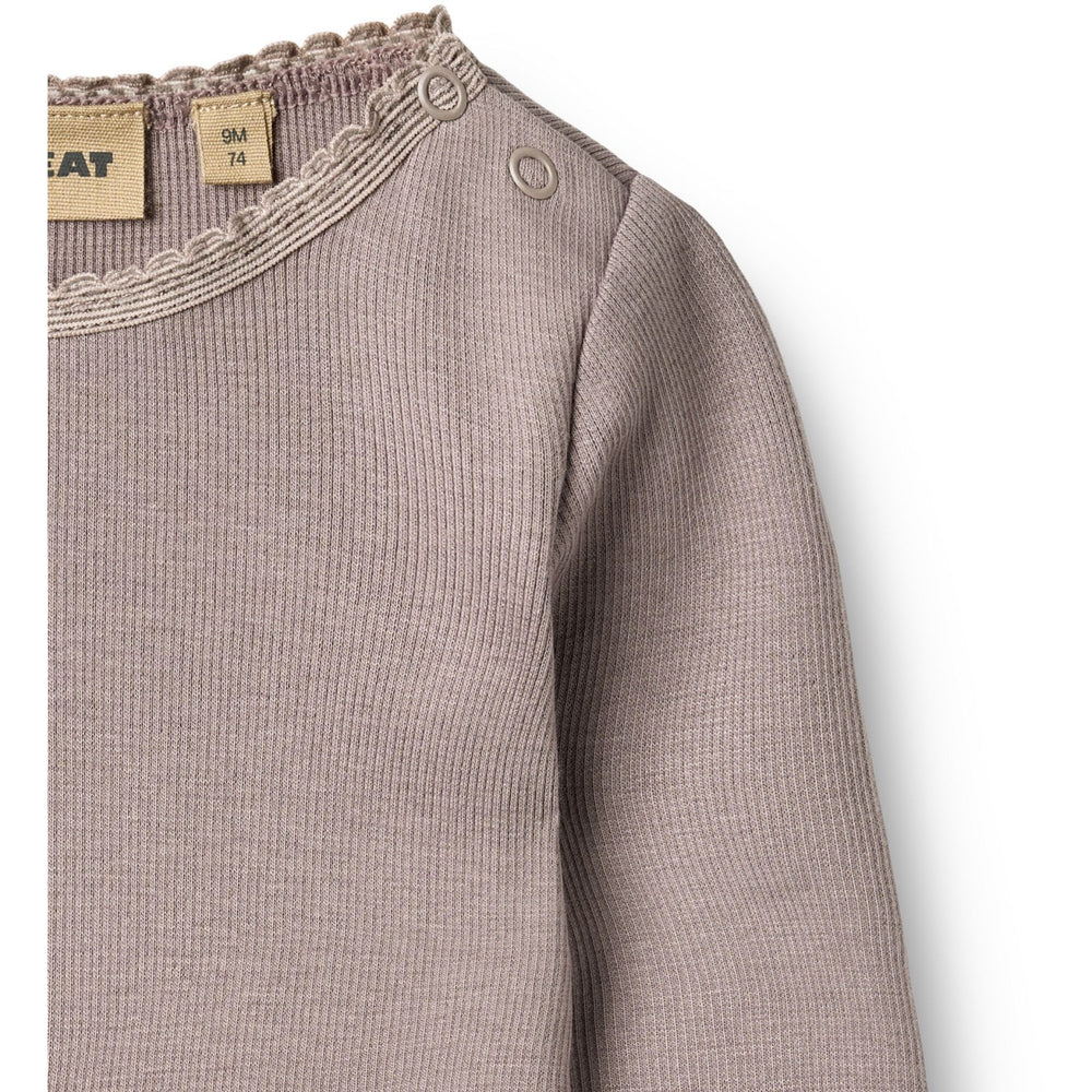 Køb Wheat Dusty Purple Rib Bluse Reese