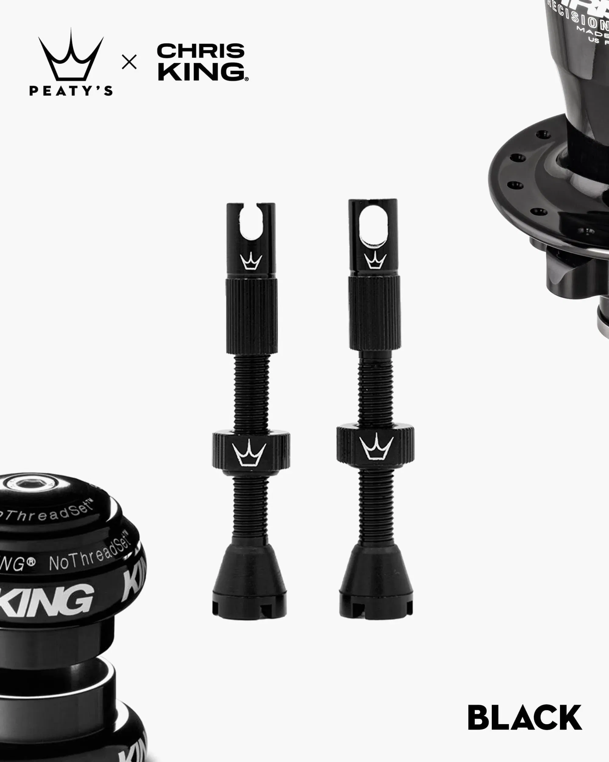 Peaty's Chris King Tubeless Valves 42mm