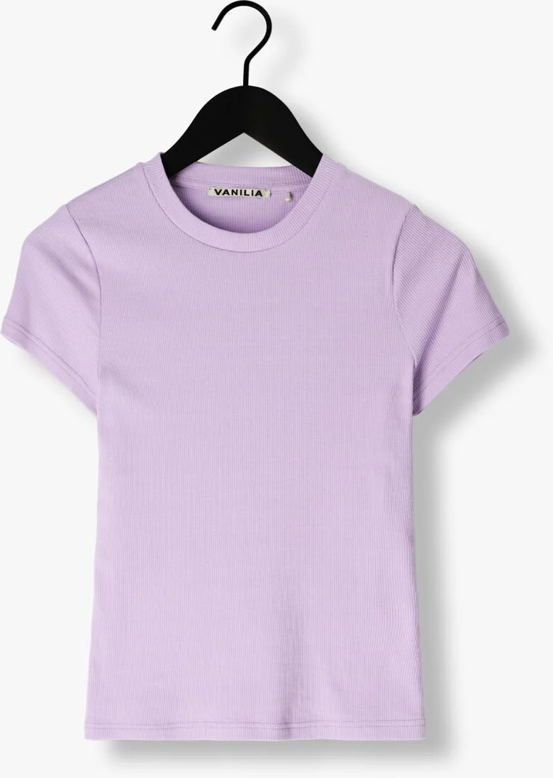VANILIA paarse vanilia top rib basic t-shirt