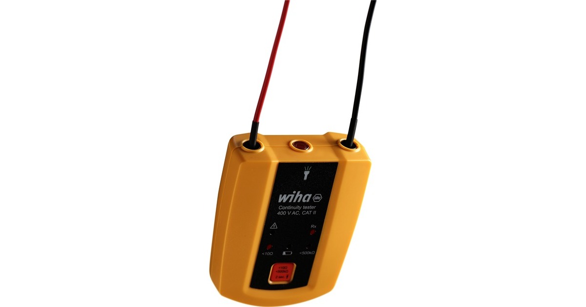 WihaDoorgangstester tot 400 V AC, CAT II meetapparaat  (Geel/zwart)